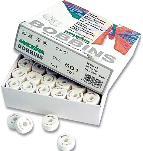 Madeira Bobbins No.150 Box 144 x 120 m schwarz