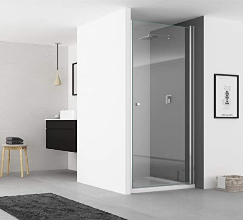 IMPTS Duschtür Pendeltür 90x185cm Nische Dusche Schwingtür Duschkabine