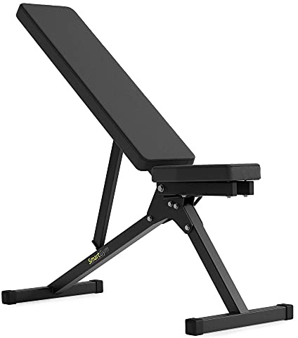 Marbo Sport, Trainingsbank, Hantelbank Bizepsbank Bauchtrainingsbank, Bizeps Trizeps Trainingsgerät, Curlbank - Maximale Last 130 kg, Rückenlehnenverstellung, Sitzverstellung, Schwarz, SmartGym SG-11
