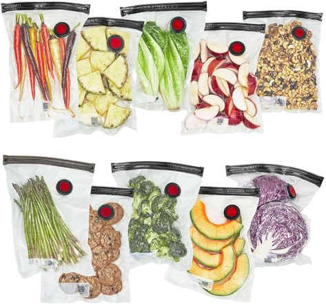 ZWILLING Fresh & Save Vakuumbeutel-Set, Größe M, 10 Stück, BPA-frei, Reißverschluss, Kunststoff, Wiederverwendbar, Umweltfreundlich