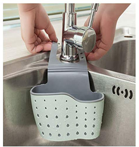 Lyxhag 2PCS Kitchen Sink Caddy Shelf Soap Sponge Drain Rack Holder Double Decker Hanging Basket Storage Suction Cup Kitchen Organizer Sink Accessories