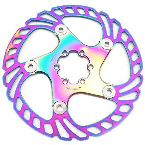 LvTu Schwimmend Scheibenbremse Fahrradrotor 180mm / 203mm Disc Brake mit 6 Schrauben - Bunt (Size : 203mm)
