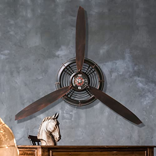 YOUKI Decorazione da parete a elica a forma di aeroplano, decorazione per aviazione, regali piloti, sculture da parete a elica, arte da parete per cucina, camera da letto, soggiorno, cucina, bagno