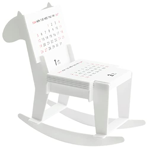 YMXWFC 2022 Tischkalender Einzigartiger Schreibtischkalender 2022, trojanförmig DIY. Perpetueller Kalender 2.8 x5.5 x5.1, Home Schlafzimmer Büro-Desktop-Dekoration, weiß Desktop-Verzierung