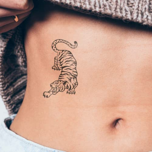 MyJagua Tattoo • Tiger | 1-2 Wochen Tattoo | Auf Pflanzenbasis | Hautverträglich | Wasserfest | Neue Tattoo Technologie | Kein Klebe Tattoo
