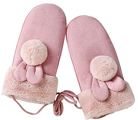FLYIFE Unisexe-Adulte Mitaines Dames Femmes Hiver Chaud Gants Coupe-Vent Et Simple Glamour Froid Extérieur Ski Gants Mitaines Chauffantes Pour Les Mains/Rosa/One Size