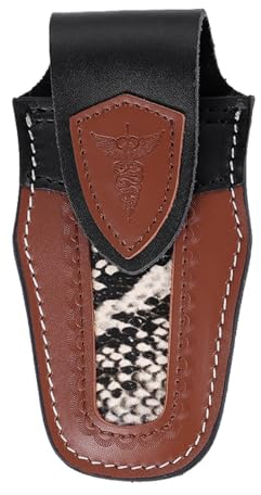 Messerscheide für Gürtel, Taschenmesserscheide, Klappmesseretui, Geschnitztes Leder Allzweckmesser Holster mit Gürtelclip für Camping, Jagd, Dschungel