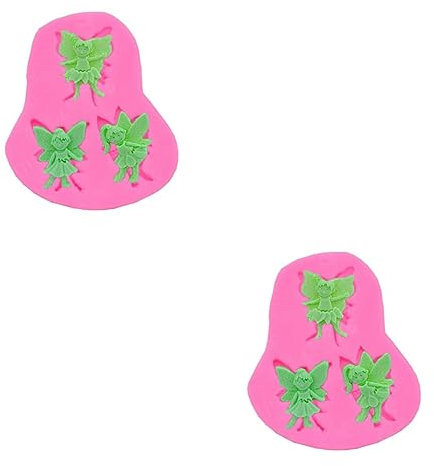 ABOOFAN 2St Silikonformen Elfen-Engel-Kuchenform Fondantformen aus Silikon Backform aus Silikon Elfen-Engel-Fondantform Elfenengel Backform DIY-Backformen Schokolade Schimmel einstellen