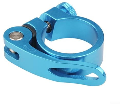 31,8 mm Sattelklemme, Aluminium-Legierung, Rohrschelle für Mountainbikes, geeignet für 27,2 mm – 28,6 mm Durchmesser (blau)