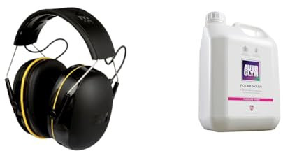 3M WorkTunes Connect, Bluetooth Ear Defenders Wireless, 90543EC1, Hearing Protector Earmuffs & Autoglym Polar Wash, 2.5L - Snow Foam Car Shampoo Safe for Wheels, Paint & Trim