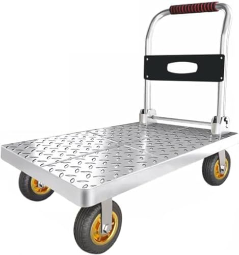 Generic Sackkarre Klappbar, Transportwagen Klappbar, Tragfähigkeit 27 kg, 90 x 60 cm, Silber