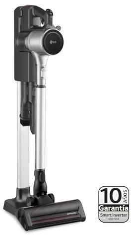 LG A9K-CORE3S - Aspirador Escoba, Kompressor 260W succión, con Doble batería y Sistema de compresión de Polvo, Silver