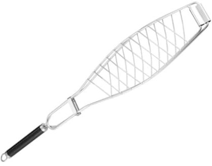 BESPORTBLE Grillwerkzeug Für Den Außenbereich Fischgrillkorb Aus Edelstahl Antihaft-Netz Bequemer Griff Leicht Zu Reinigen Für Den Heimgebrauch