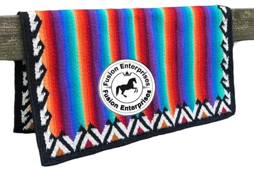 EQUIEMPRESS Sattelunterlage Western Ranch/Westernsatteldecke aus Neuseelandwolle, Top Wool Pad Sensor Flex (Anpassung möglich) A-126 (36 x 40)