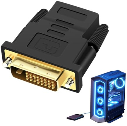 Cables Adaptadores DVI,Cable Adaptador HD a DVI | Adaptador de Puerto de Pantalla HD a DVI | Conversores de Cable para Video de Alta Definición, Monitores Compatibles, Sobremesas, Ordenadores