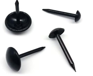 100 Stück 5 mm schwarze Polsternägel Schmuckkiste Holzkiste Geschenkkoffer Möbel Sofa Schuhe Tür Dekor Reißzwecken Reißzwecken Hobnail