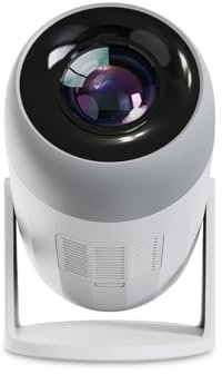 PRIXTON Videoproiettore Portatile Matisse, Proiettore con WiFi, 5800 Lumen, 200 ANSI Lumen, Risoluzione LED Full HD 4K, Telecomandi incluso, 32“ a 120”, Connessione HDMI/USB/AC IN, Colore Bianco