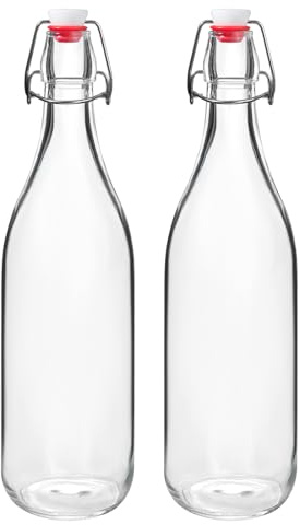 33OZ Swing Top Glass Bottles,2 Pack with Airtight Closures for Homemade