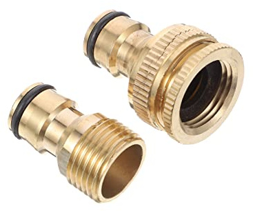 EPIGEIST Adaptateur De Robinet Connexion Rapide pour Tuyau Jardin Et Évier, Kit 2 Pièces 1/2 à 3/4, Raccord Étanche sans Fuite pour Arrosage Extérieur Et Machine à Laver Portable