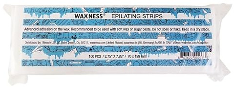Waxness Extra Comfort Vliesstreifen 100 Stück für die Haarentfernung mit Warmwachs & Zuckerpaste - Hohe Haftungskraft für Waxing und Sugaring - Extra Comfort Epilating Strips