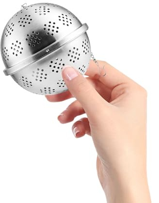Veemoon Infuseur à Thé Acier Inoxydable Passoire à Épices Maille Fine Filtre Boule à Thé Chaîne Crochet Pratique Pour Infusion Maison Bureau