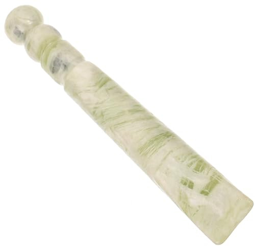IMIKEYA Jade Massagestab für Akupressur Manueller Gesicht und Körper Massageroller Glatte Oberfläche Ergonomisch Schmerzlindernd für Entspannung und Durchblutungsförderung Zufällige Farbe