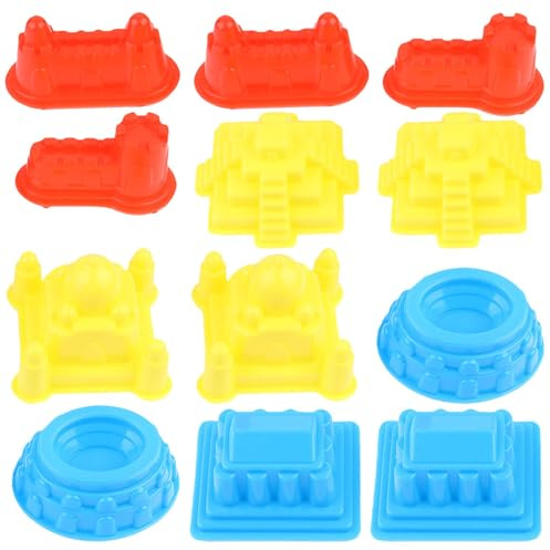 Mikinona Set 30 Pezzi Stampi per Castello di Sabbia, Giocattoli da Spiaggia in Plastica Pp Sicuri, Kit di Costruzione per Gioco Creativo Indoor ed Outdoor Colore Casuale Colore Casuale