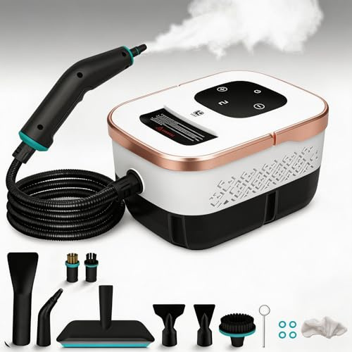 Dampfreiniger Handgerät Dampfreiniger für Alles Steam Cleaner Handdampfreiniger PolstermöBel Buharli Temizlik Makinesi Handlicher Profi Auto Fenster Polster Bad Fliesen, 15 Sekunden Aufheizzeit