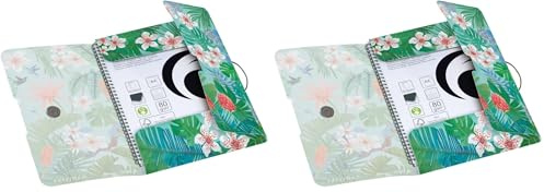 Herlitz Gummizugmappe A4 aus PP, Motiv: Ladylike Jungle, 1 Stück (Packung mit 2)