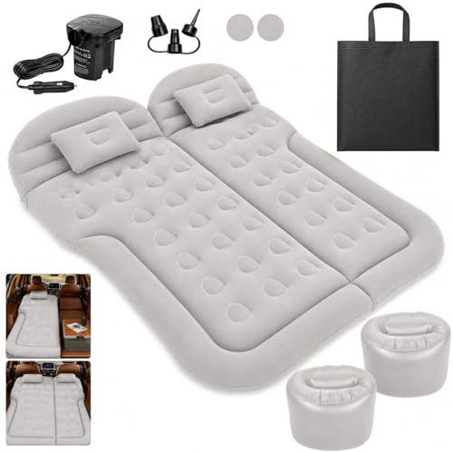 GREENSAPPIRE Car Air Mattress Bed, Portable Inflatable Car Mattress | Mattress Pillow for Camping, Travel, RV, Minivan, MPV, and Trunk Sleeping