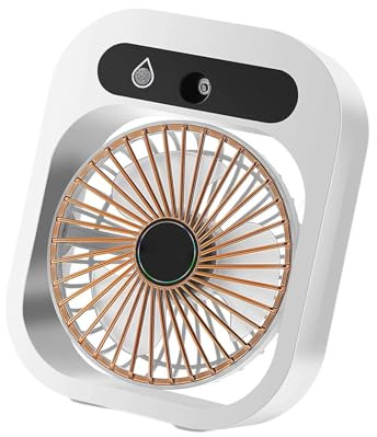 TAZIZI Gadget USB desktop con approccio di raffreddamento nebbia ghiaccio e alimentazione permanente per giorni caldi frigorifero evaporativo senza blu