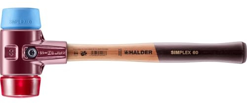 SIMPLEX-Schonhammer, TPE-soft/Plastik; mit Tempergussgehäuse und hochwertigem Holzstiel | D=60 mm | 3016.060