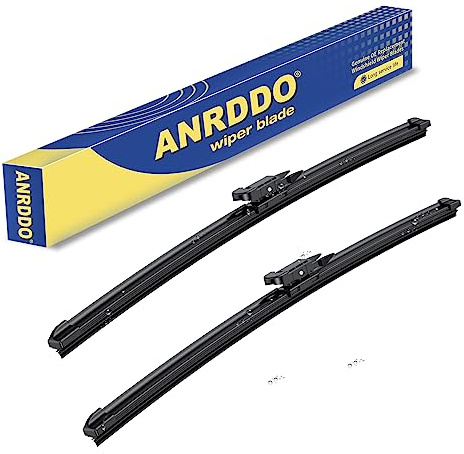 ANRDDO Wipers Factory Replacement For BMW 3-Series 4-Door E90 E91 F30 F31 F34 F80 M3 09/2009-2018,Audi A3 2005-2013 Original Equipment Windshield Wiper Blades Set - 24+19 (Set of 2) Pinch Tab