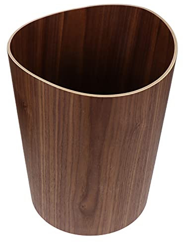 Cabilock 1 Pc Poubelle En Bois Panier De Rangement En Rotin Poubelle De Salle De Bain Poubelle Domestique Panier à Linge Petite Poubelle Décor Vintage Aptitude Support De Poubelle Bureau