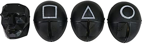 HAC24 4er Set Game Maske Halloween Karneval Fasching Kostüm Masken