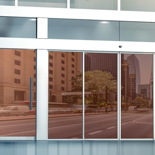 FENTIS One Way Brown Mirror Glass Film Reflective Window Film 44.5x200cm