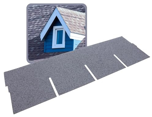 DAPRONA 20x Dachschindeln Rechteck 1m x 32cm Grau Bitumen | 2,6 m² Dachbelag selbstklebend mit Glasvlieseinlage - wetterfest & UV-beständig für Gartenhaus, Carport, Garage, Pavillon