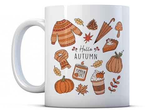 Finger prints - Hello Autumn – Tasse cadeau saisonnière, en céramique, 38 ml.