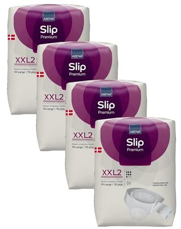 ABENA Slip XXL2 Couches pour Incontinence, grande capacité pour homme et femme, taille des hanches 170-254 cm, absorption 3200 ml, lot de 10 serviettes pour incontinence