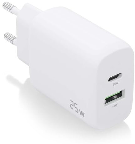 Aisens - Cargador 25W. 1Xusb-C Pd3.0. 1Xusb-A Qc3.0. Blanco
