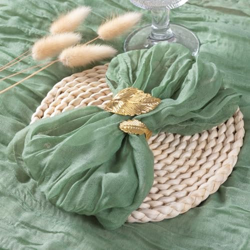 Socomi Seihtuch-Servietten, Salbei, Herbst, Erntedankfest, Käsetücher, Gaze, Set mit 50 Stück, Boho, waschbar, Tischservietten für Hochzeit, Party, Babyparty, Geburtstag, Party-Dekoration