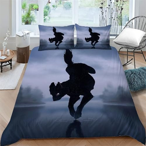 TMMDH Bettwäsche 140x200 Bettbezug Winter Bettwäsche-Sets Lila 3D Muster Weich Baby bettwäsche Set Hypoallergen Kinder bettwäsche mit 2 Kissenbezüge 80x80 cm
