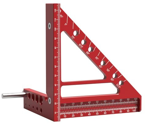 Maciun Schreiner-Quadratisches Anreißlineal, Holzbearbeitung, quadratisches Winkelmesser, Gehrungsdreieck-Lineal, kleines quadratisches Werkzeug, Zeichnungsliner, Anreißlineal