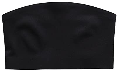Generico Reggiseno con Ferretto Imbottito Seno in Silicone Reggiseno da Donna Sexy Senza Tracce Grande Anti Caduta con Una Spalla avvolta sul Reggiseno Fascia Imbottito Reggiseno con (Black, L)