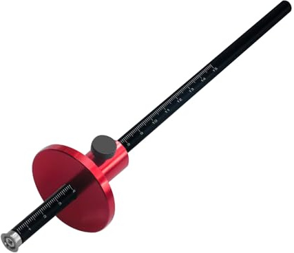 Scriber per la Lavorazione del Legno, Calibro per Marcatura di Ruote in Lega di Alluminio Scribe Scala Metrica in Pollici, Comoda Manopola Zigrinata, Elevata Resistenza,