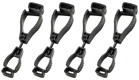 Generic 4 PCS Glove Clips Glove Clip Holder Safety Work Glove Clip Glove Keeper Glove Clamp Grabber Catcher Labor Glove Holder Guard Work Safety Clip for Work Gloves Black