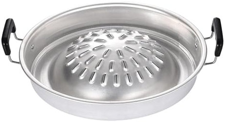 KESOTO Camping Stove Grill Pan BBQ Griddle Pans Indoor Outdoor Roasting Plate BBQ Grill Pan, 30cm