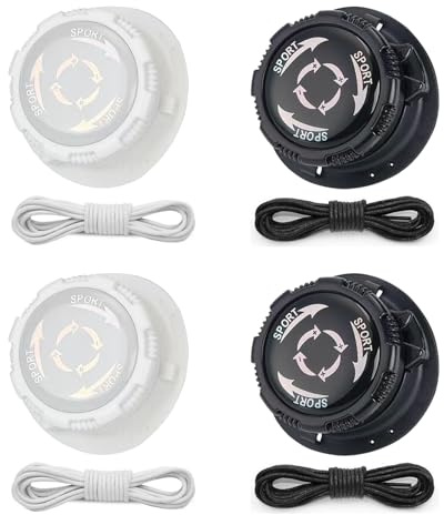 4 Stück Drehverschluss Für Schuhe Schnürsenkel Ohne Binden Dicke Schnürsenkel,Schnellverschluss, Für Sportschuhe, Segeltuchschuhe, Freizeitschuhe, Skateboardschuhe Usw. (Schwarz + Weiß)
