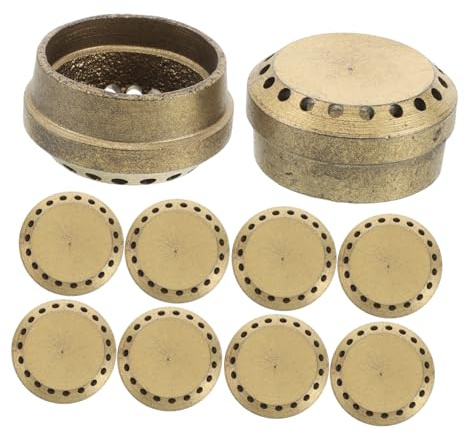 Accesorio para Cocina de Gas Empotrada, Juego de 10 Piezas de Hierro Plata | Repuesto Fácil de Cambiar, Limita el Desbordamiento de Llama, Tamaño de Llama Controlado, Uso en Cocina y Exterior
