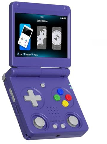 RG34XXSP Retro Handheld Game Console RG34XX SP Retro Gaming Console with 64G Preloaded 5000+ Games,3300 mAh Battey, Portable Pocket Arcade Support 30+ Simulators 5G WiFi Bluetooth HD Indigo